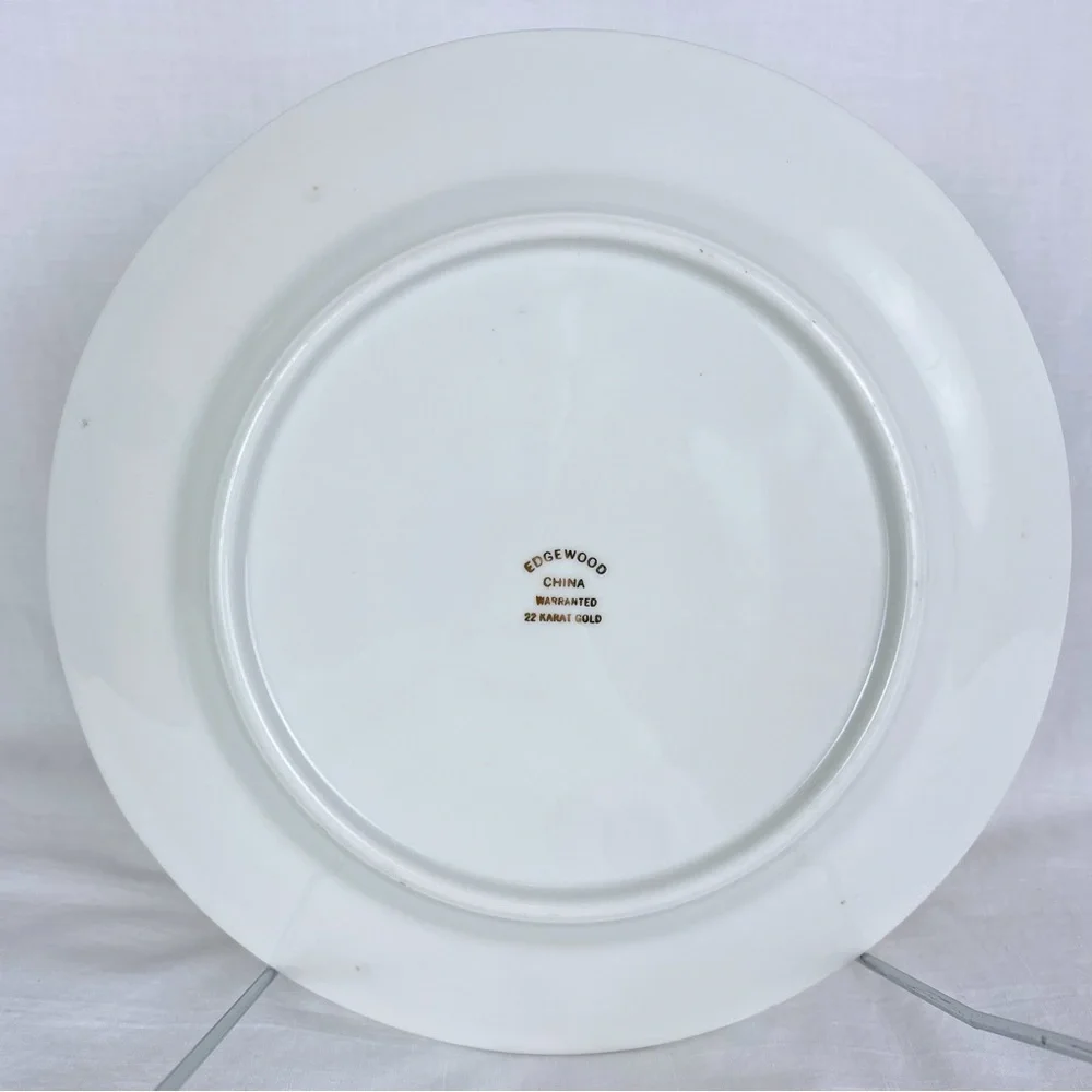 Vintage 1950s Edgewood Fine China 22K Gold Decorative Plate